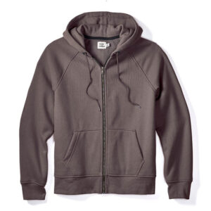 Gray Wool & Polyester Hoodie
