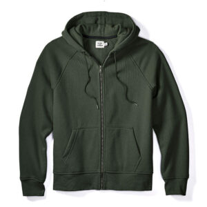 Green Wool & Polyester Hoodie